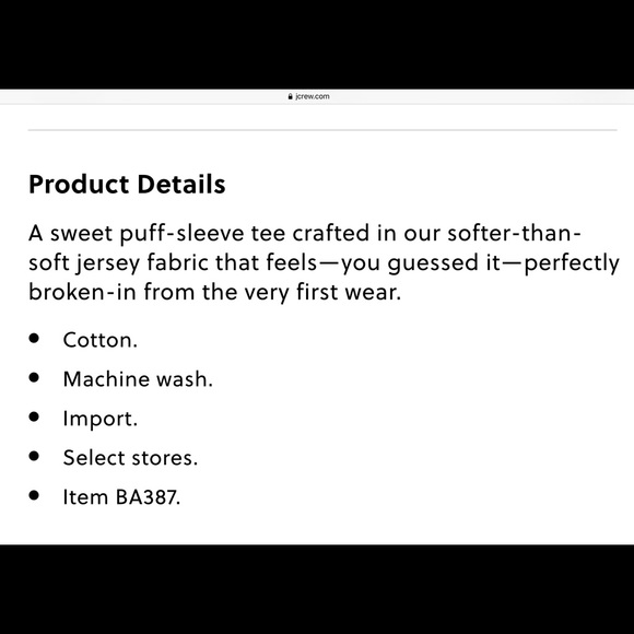 NWT J. Crew Puff Sleeve Stripe T-shirt - Picture 6 of 6